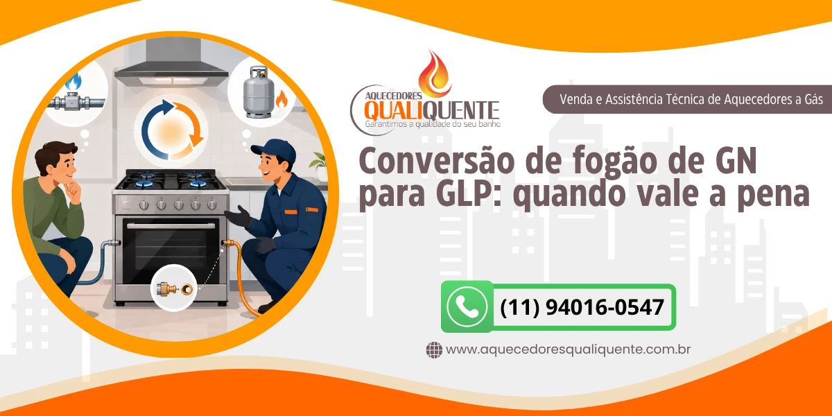 Conversão de fogão de GN para GLP: quando vale a pena