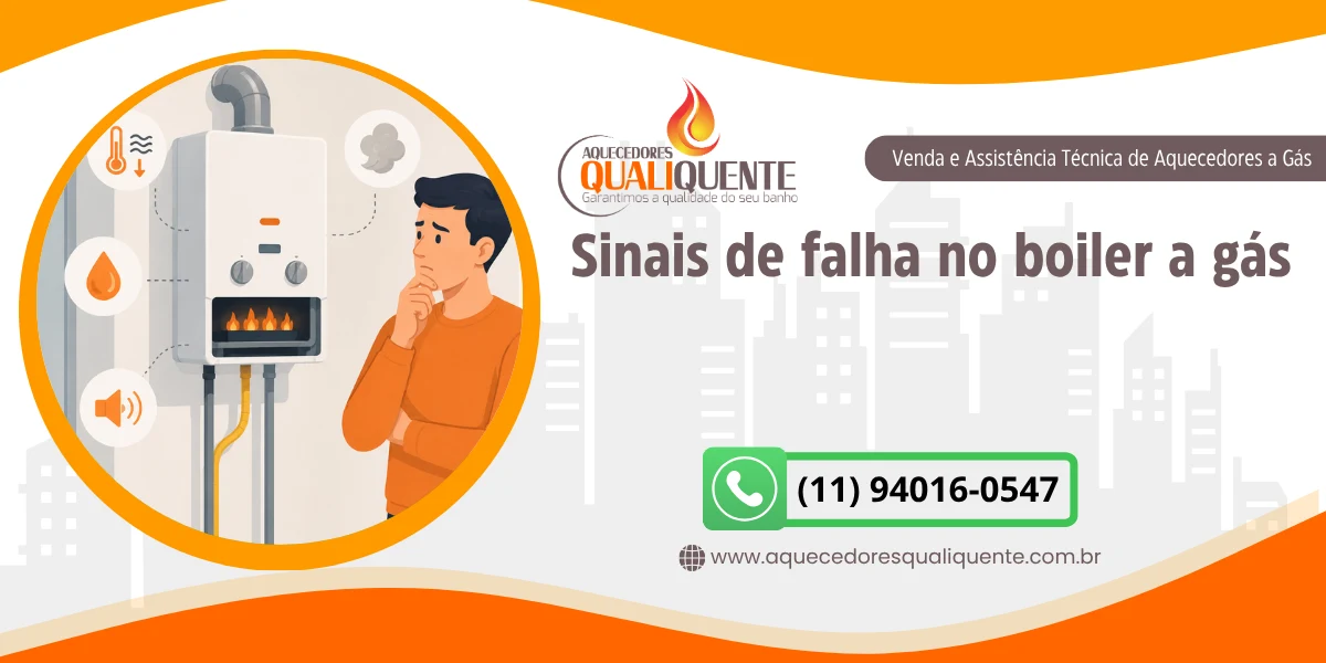 Sinais de falha no boiler a gás